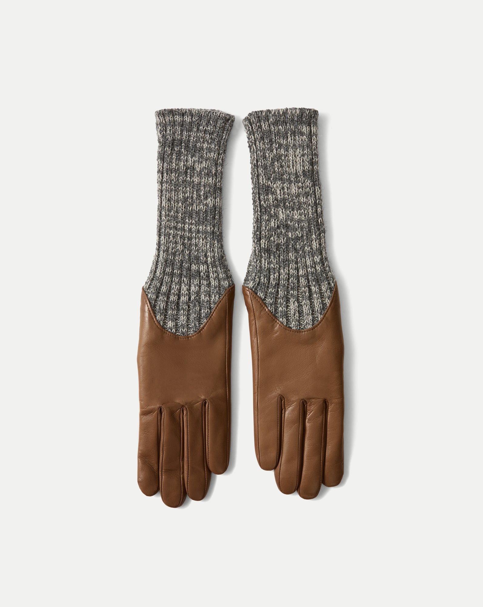 Celia Biker Glove in Brown Lambskin