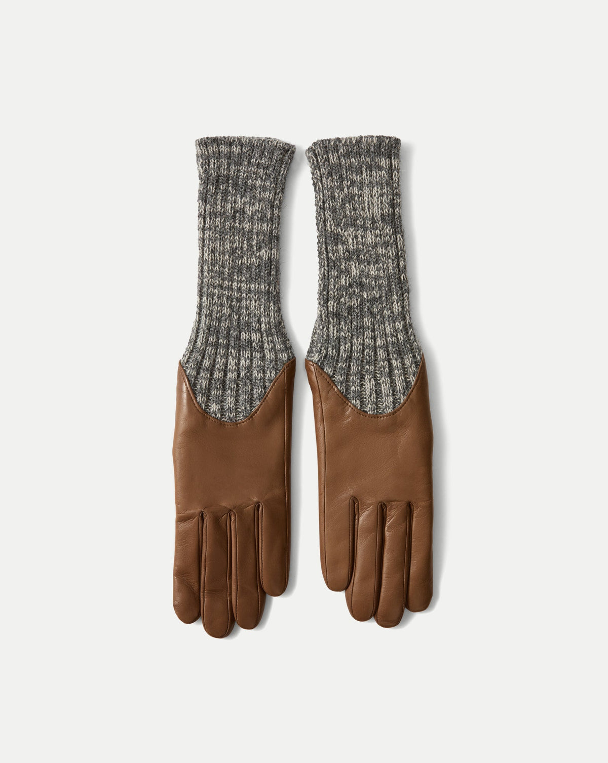 Celia Biker Glove in Brown Lambskin