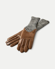 Celia Biker Glove in Brown Lambskin