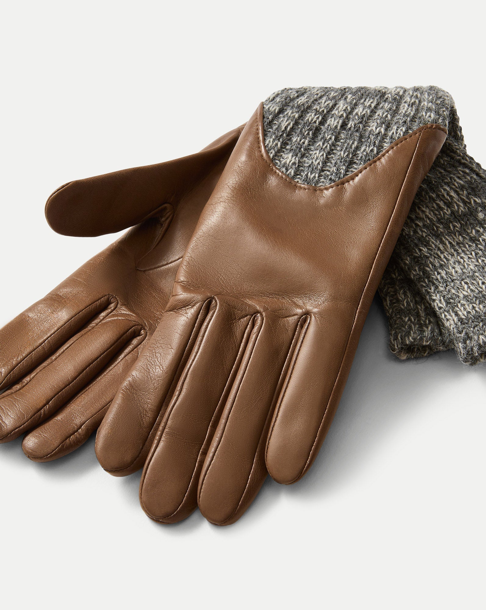 Celia Biker Glove in Brown Lambskin