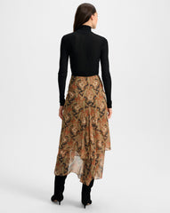 Wyeth Ribbed Turtleneck Top in Black