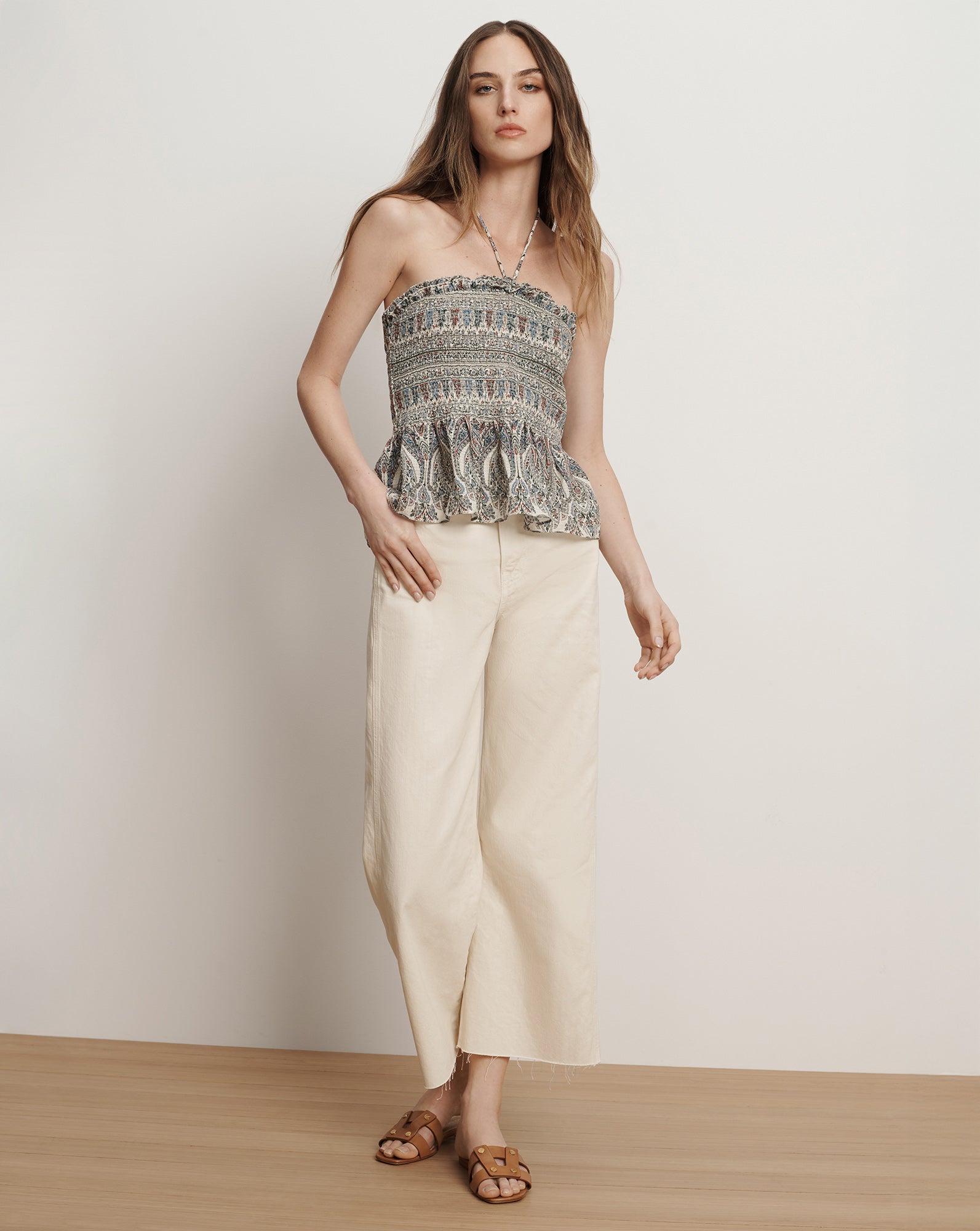 Via Slide Sandal in Honey