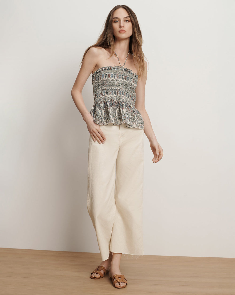 Via Slide Sandal in Honey