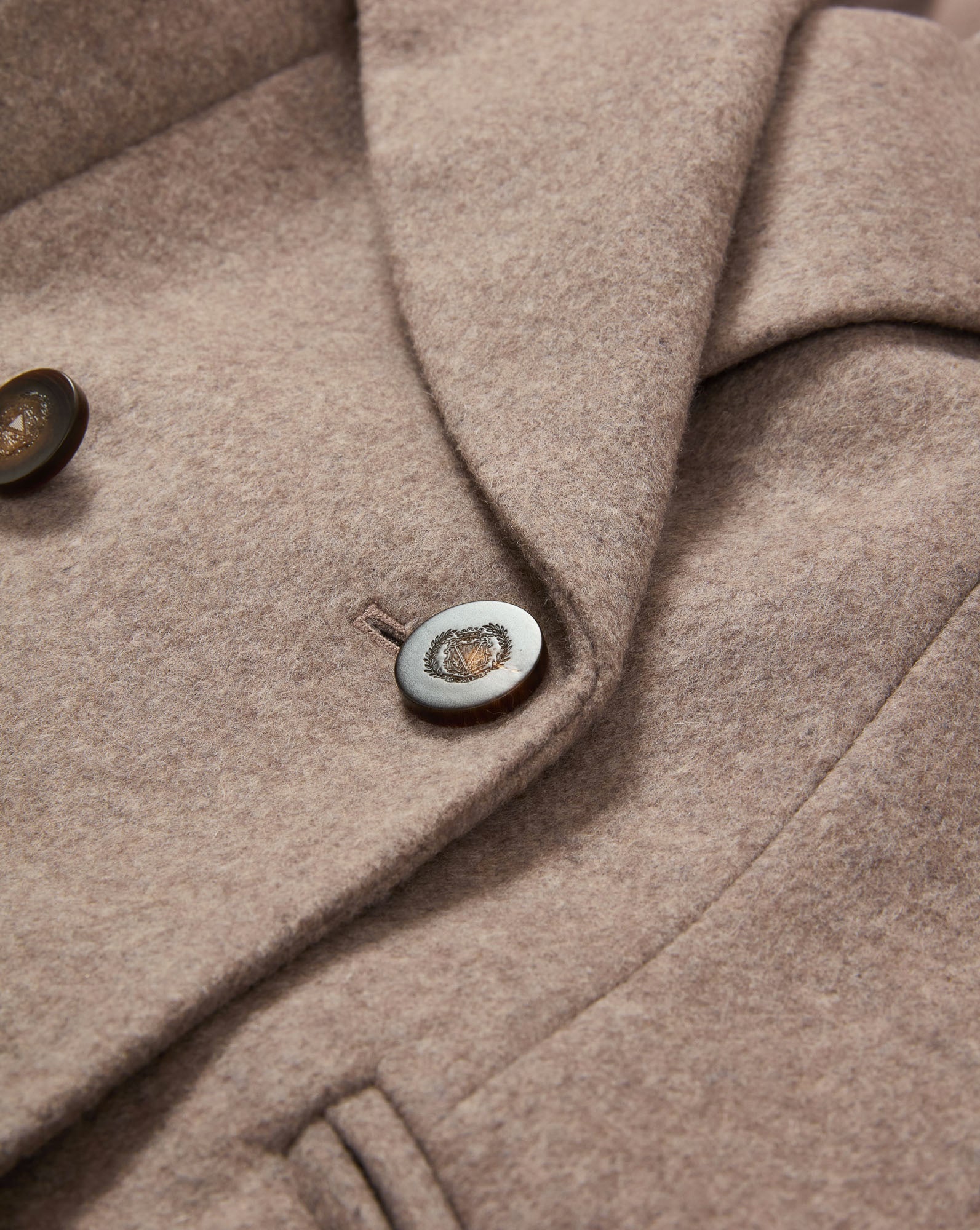 Seth Cashmere Coat in Taupe Melange