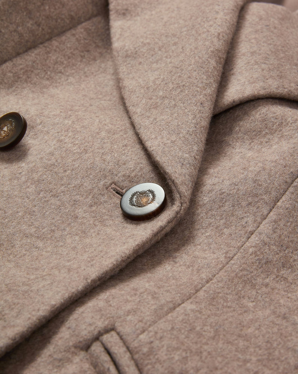 Seth Cashmere Coat in Taupe Melange