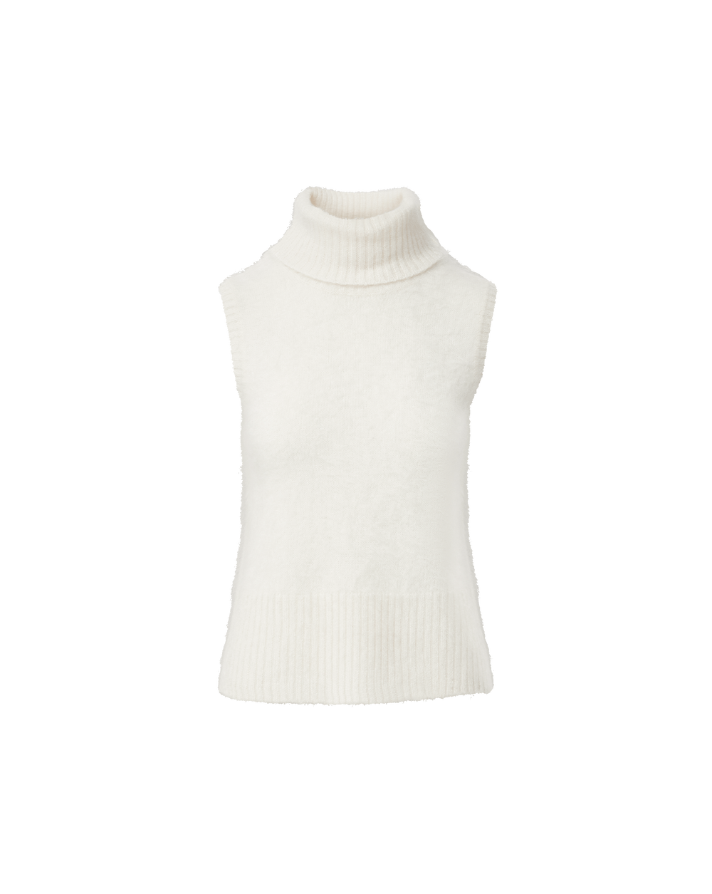 Mazzy Brushed Cashmere Sleeveless Sweater in Ivory