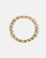 Crystal Tubogas Collar Necklace in Gold