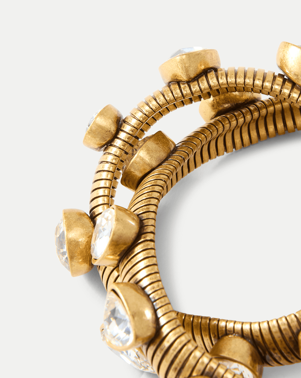 Crystal Tubogas Collar Necklace in Gold