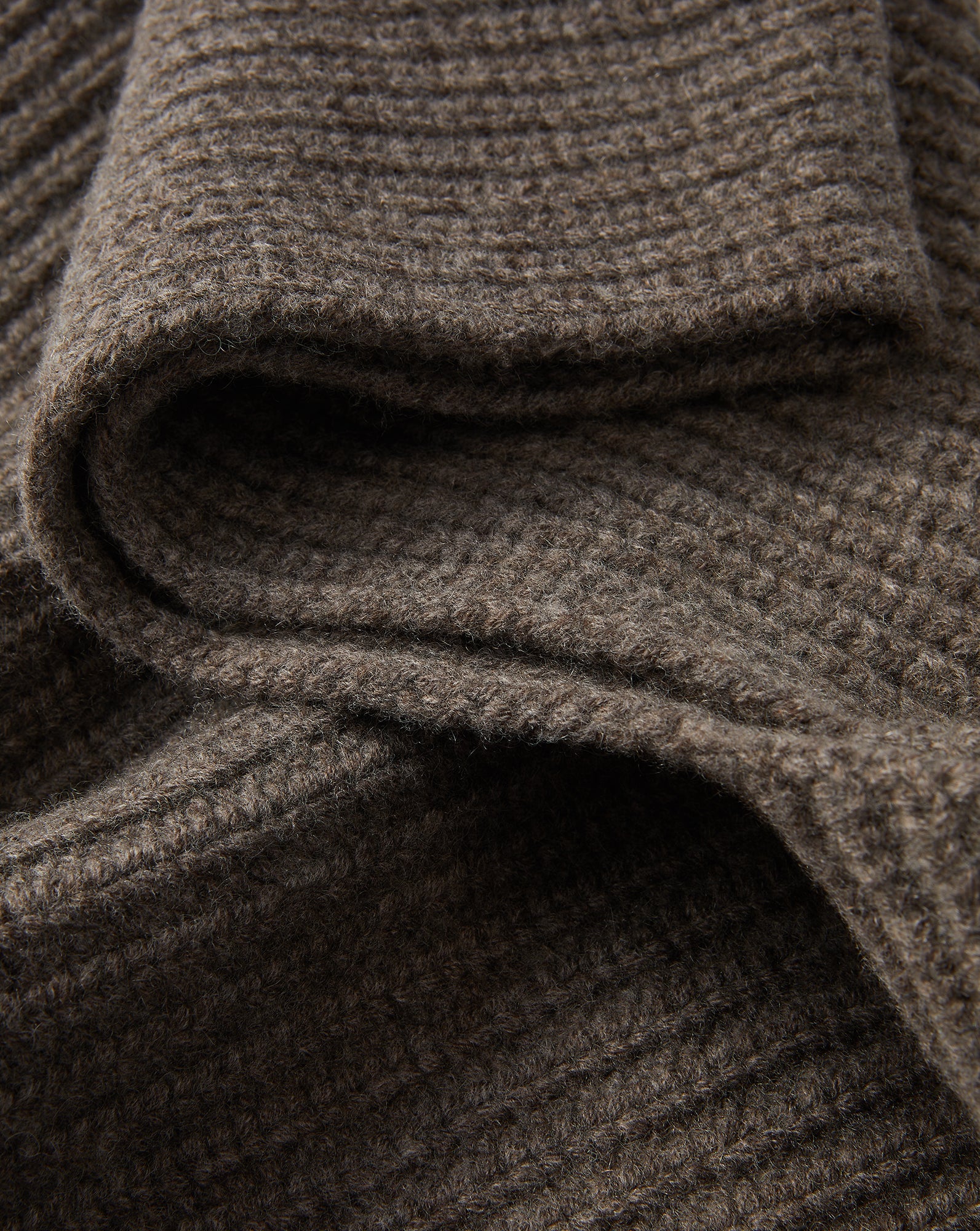 Wool-Cashmere Snood in Heather Dark Umber
