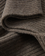 Wool-Cashmere Snood in Heather Dark Umber