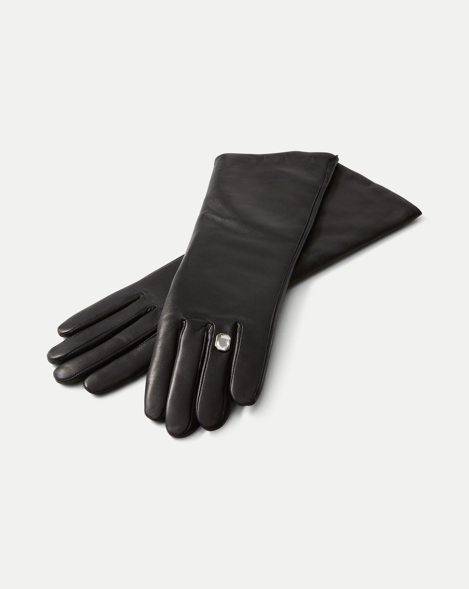Celia Bague Glove in Black Lambskin
