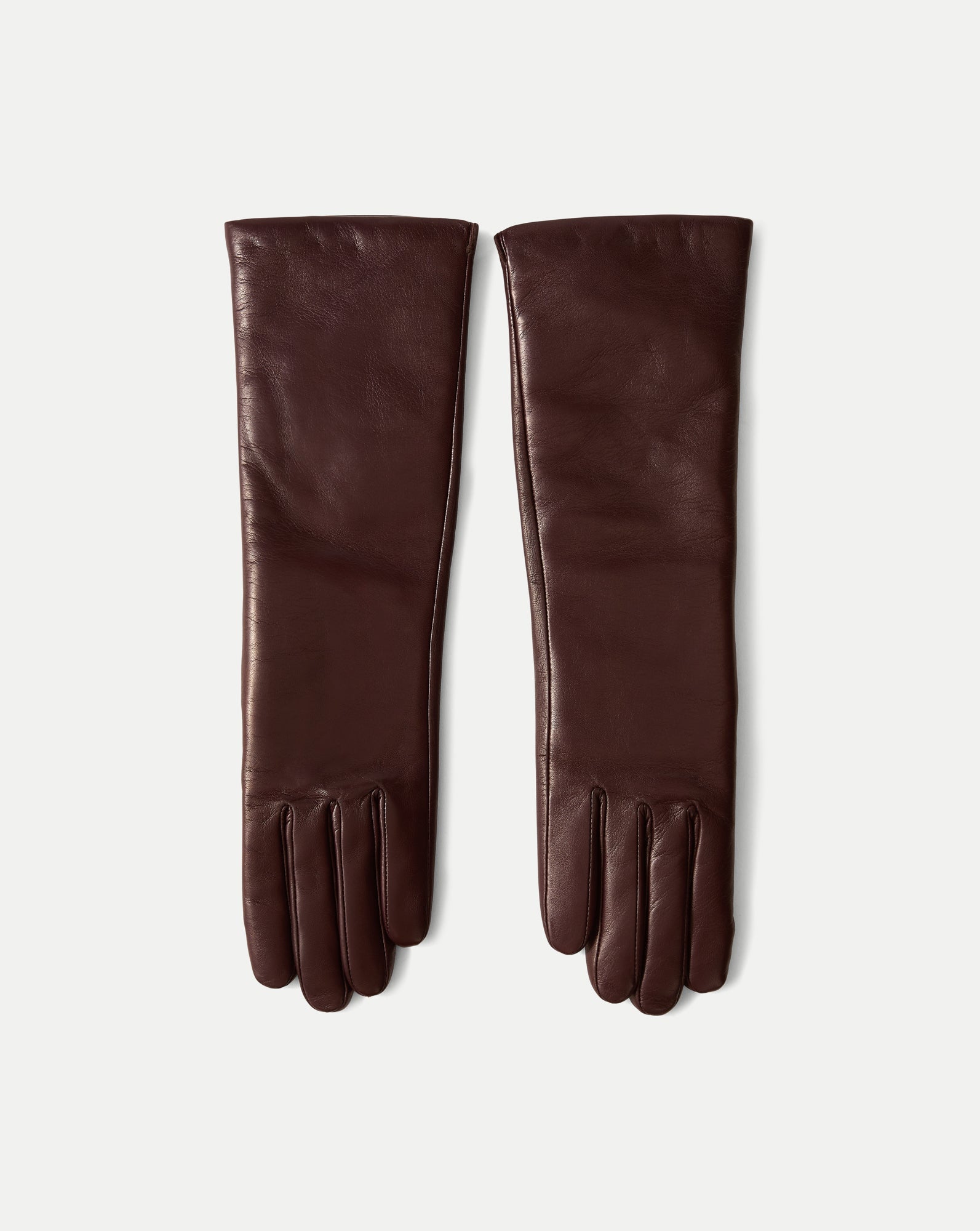 Celia Leather Glove in Dark Brown Raisin