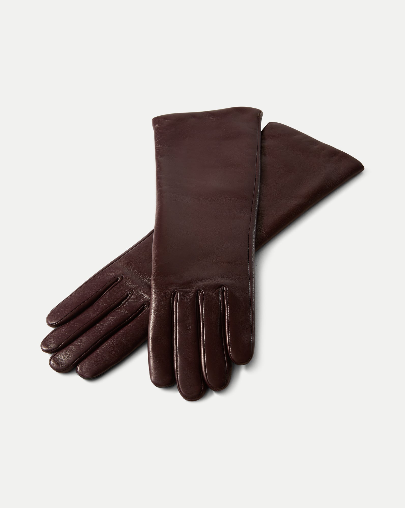 Celia Leather Glove in Dark Brown Raisin