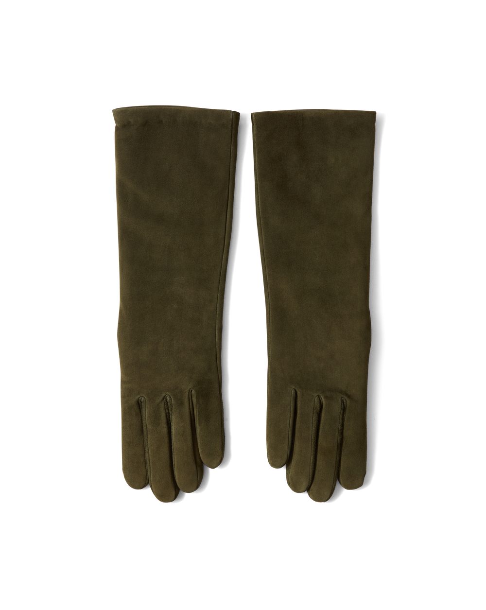 Celia Suede Glove in Khaki Cypress