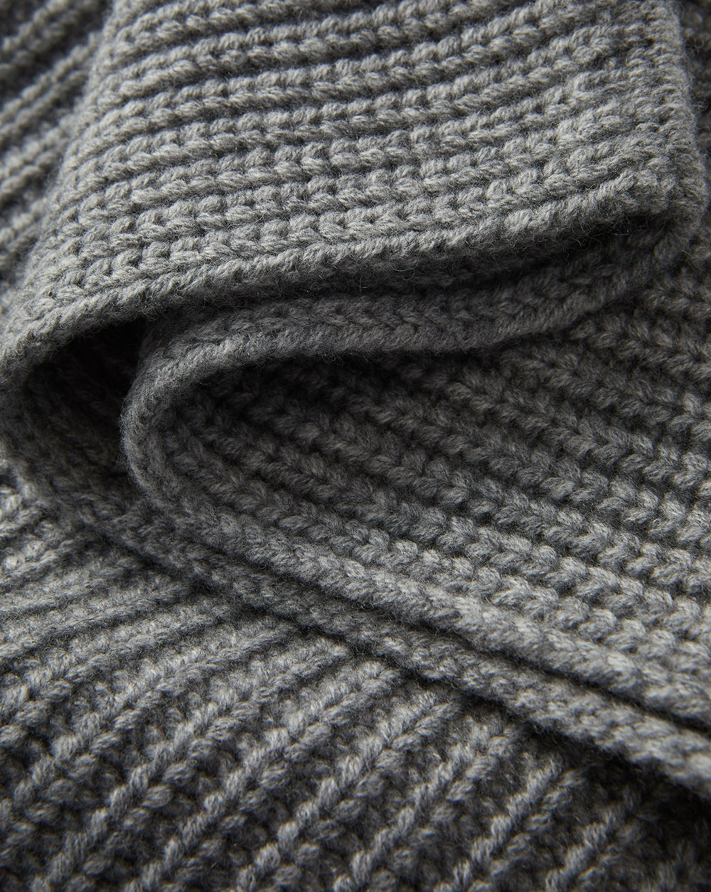 Wool-Cashmere Snood in Medium Heather Grey