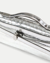 Veronica Beard Dash Clutch in Silver