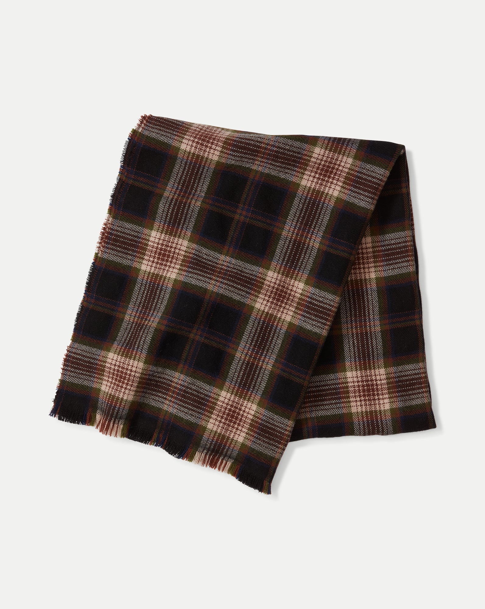 Veronica Beard Wool Scarf in Black Multi