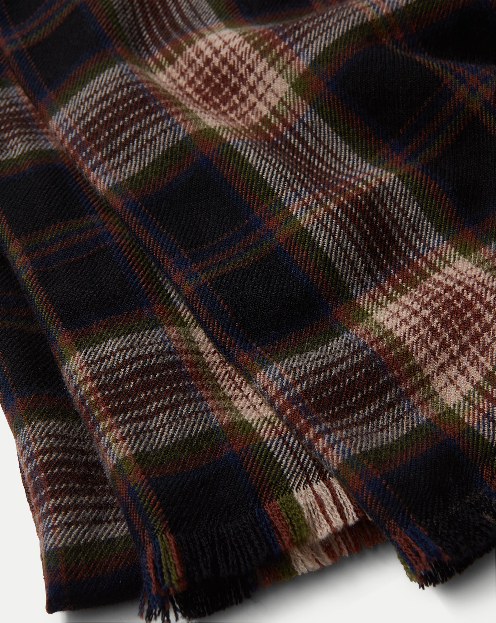 Veronica Beard Wool Scarf in Black Multi