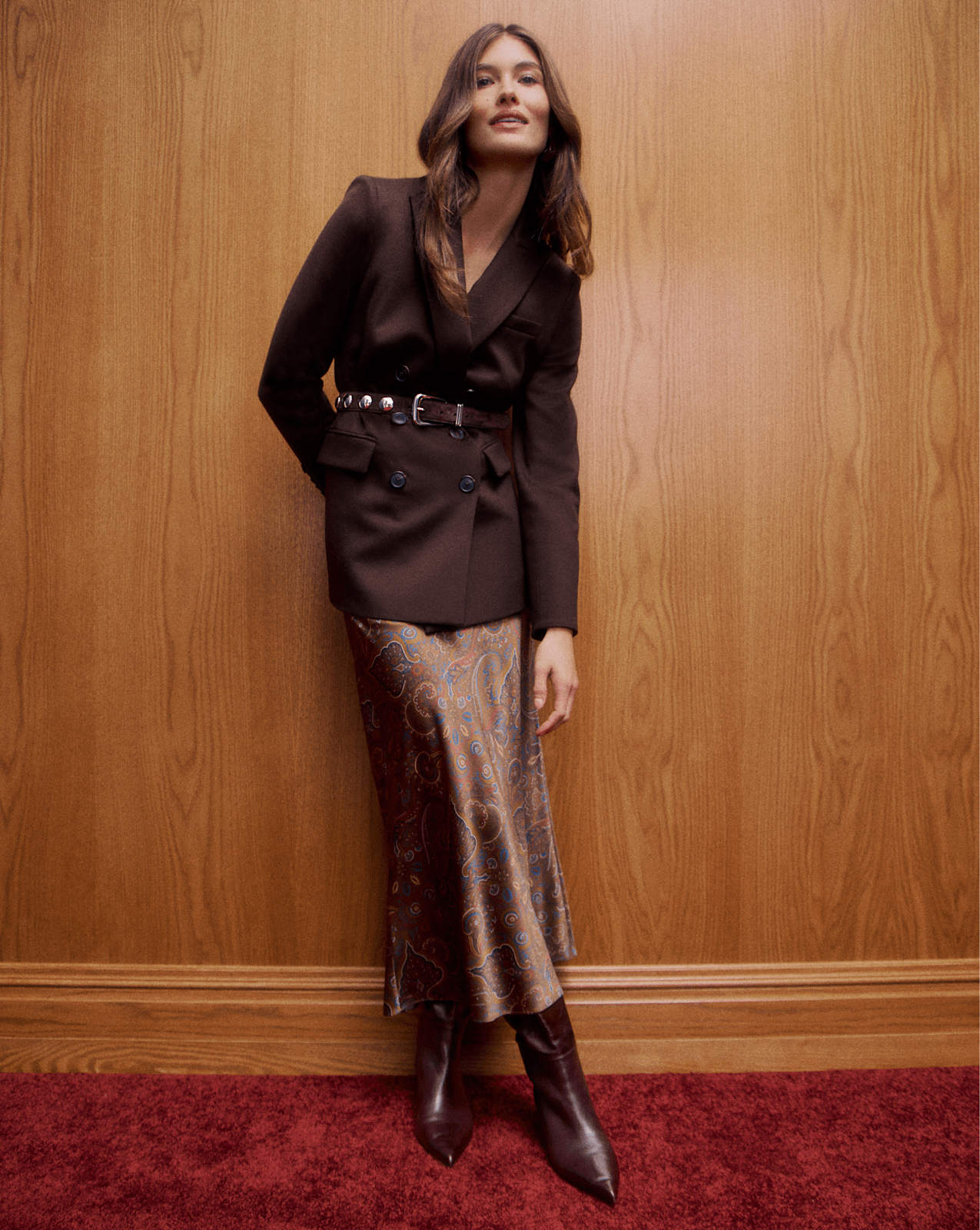 Ellette Cashmere Dickey Jacket in Dark Brown Chocolate