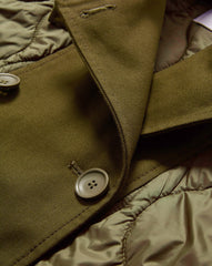 Newberry Puffer Trench Coat in Khaki