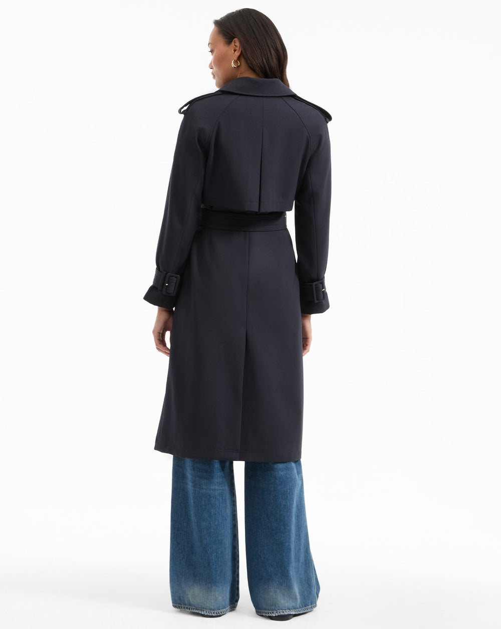 Conneley Dickey Trench Coat in Navy