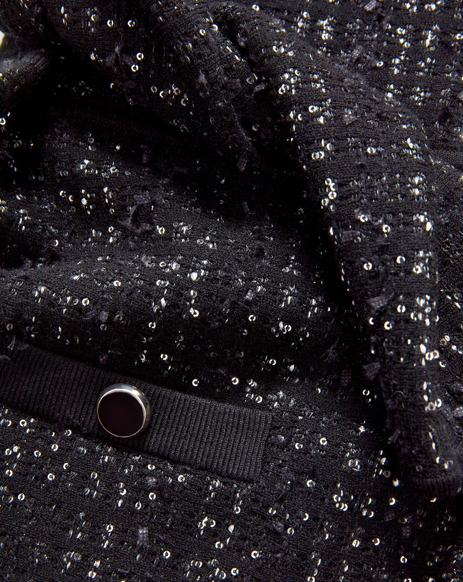 Channing Tweed Mini Dress in Black