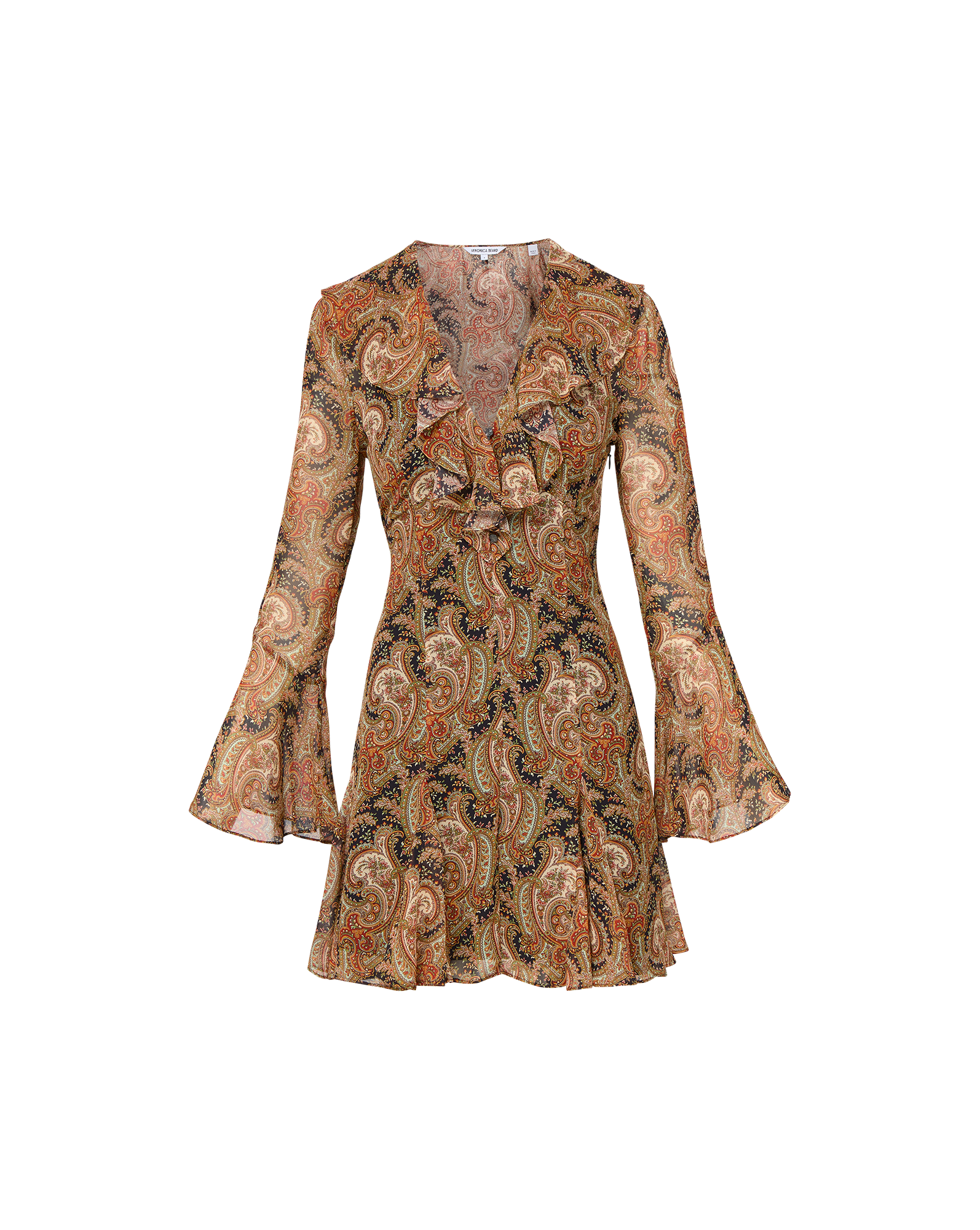 Adrienne Silk Mini Dress in Navy Multi