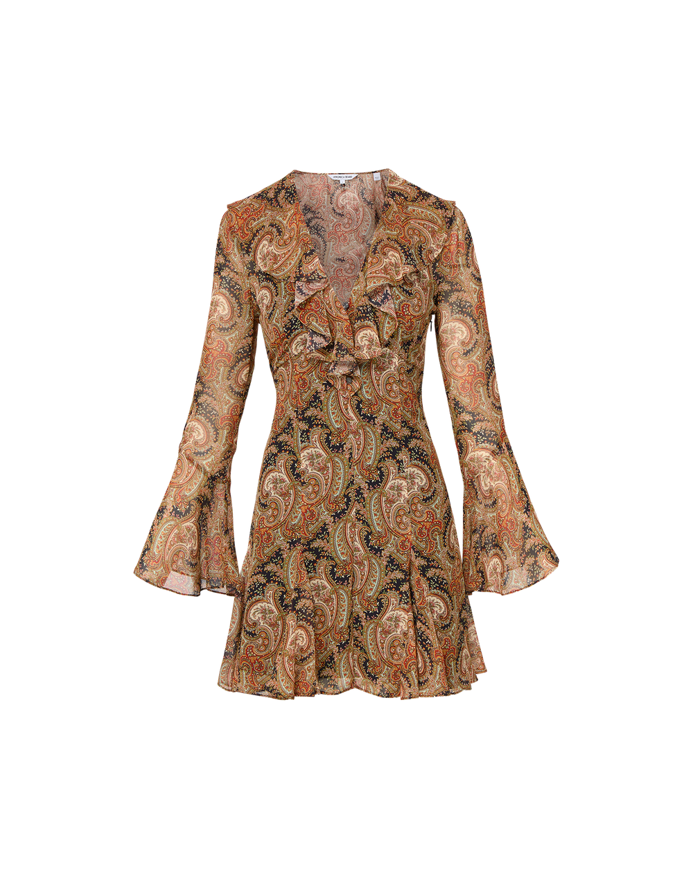 Adrienne Silk Mini Dress in Navy Multi