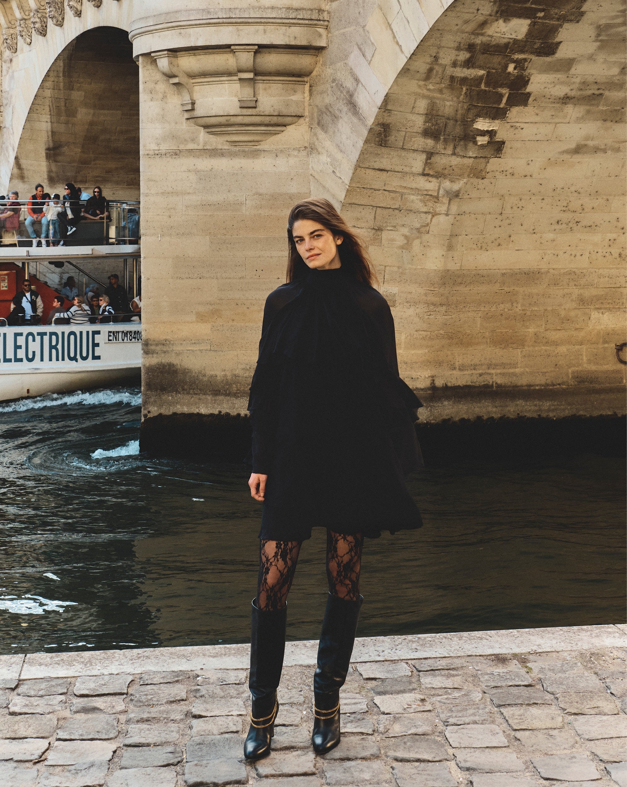 Adlington Silk Mini Dress in Black