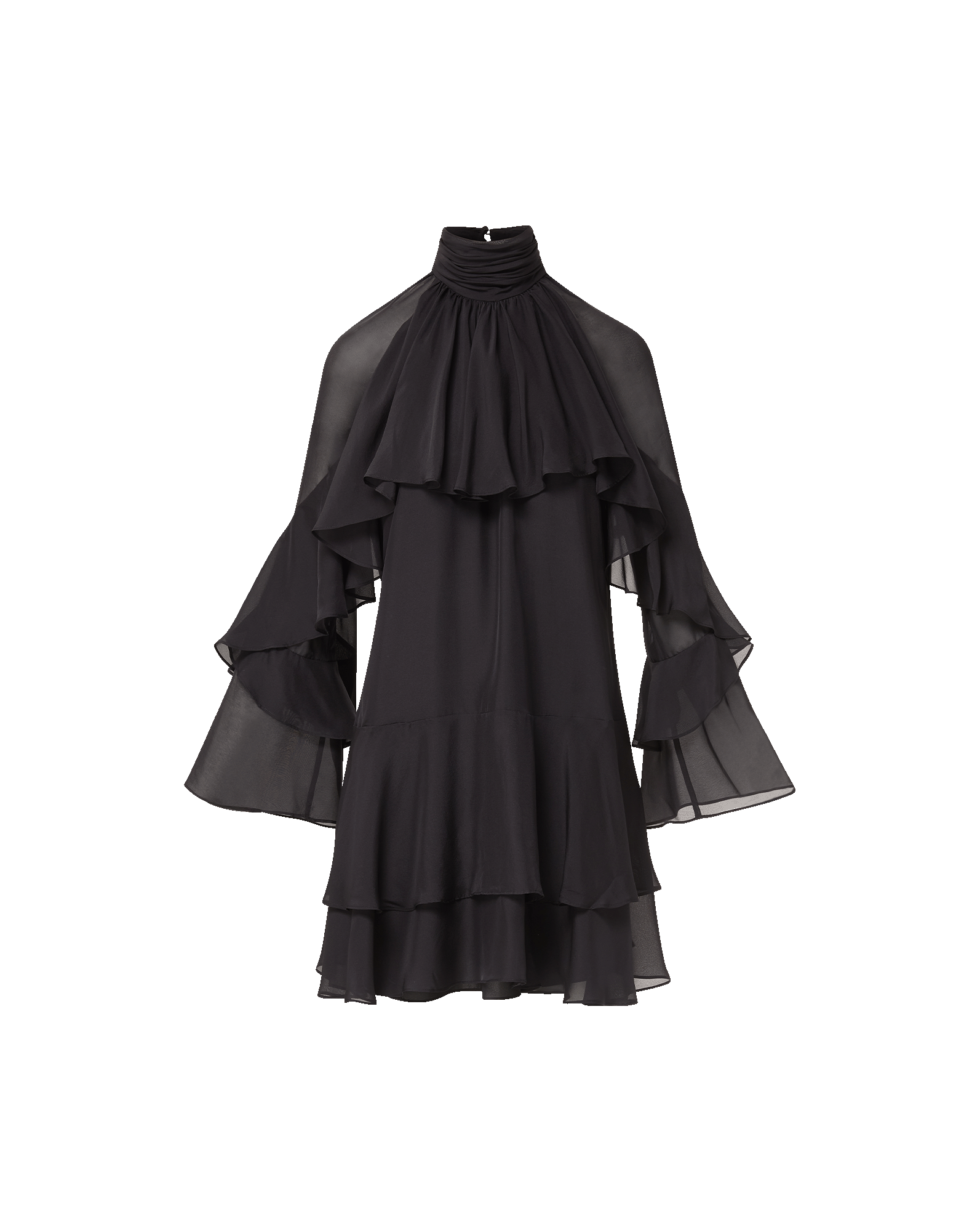 Adlington Silk Mini Dress in Black