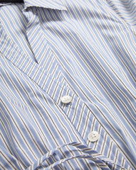 Susan Striped Mini Dress in Blue & White Multi