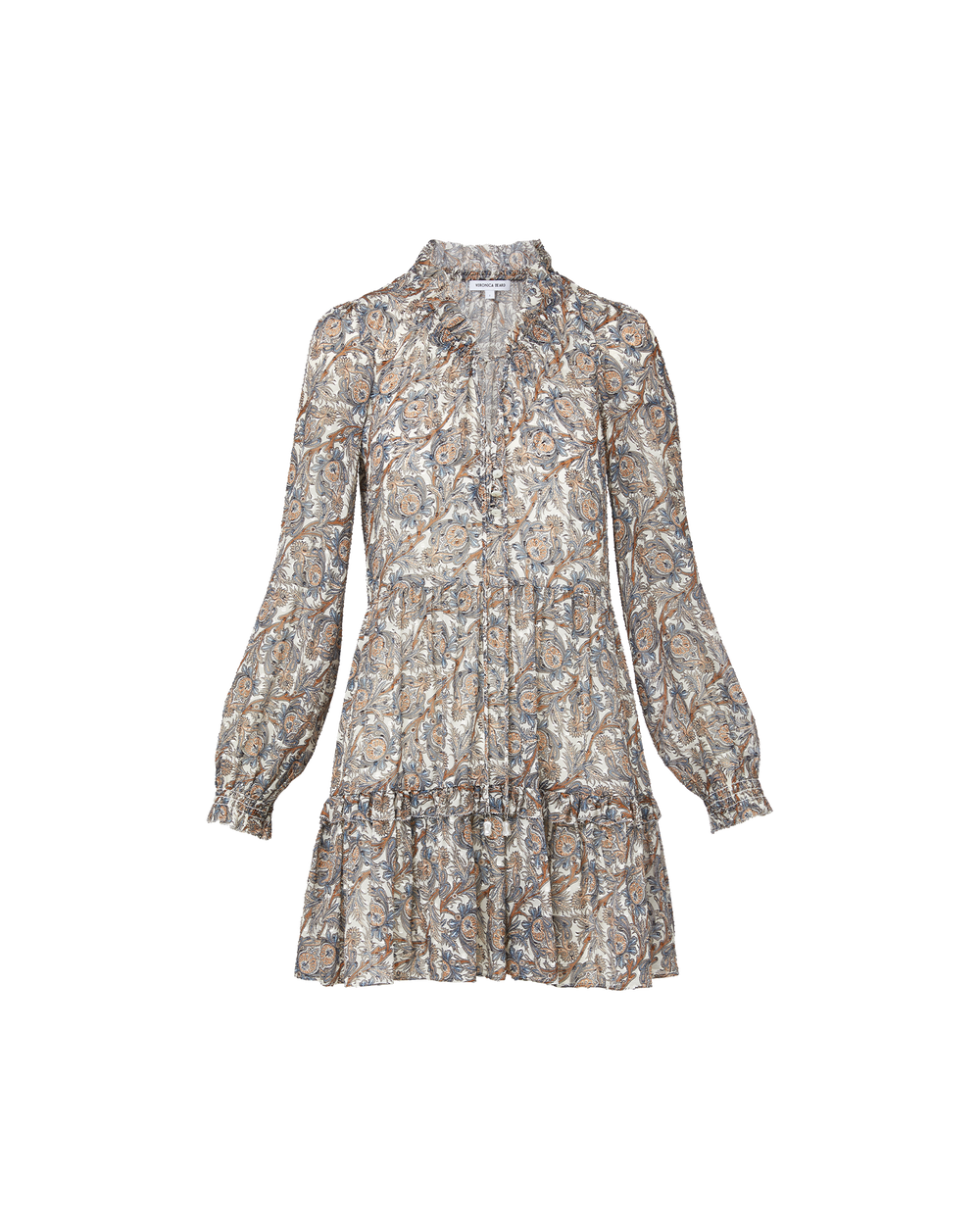 Charles Silk Mini Dress in Paisley