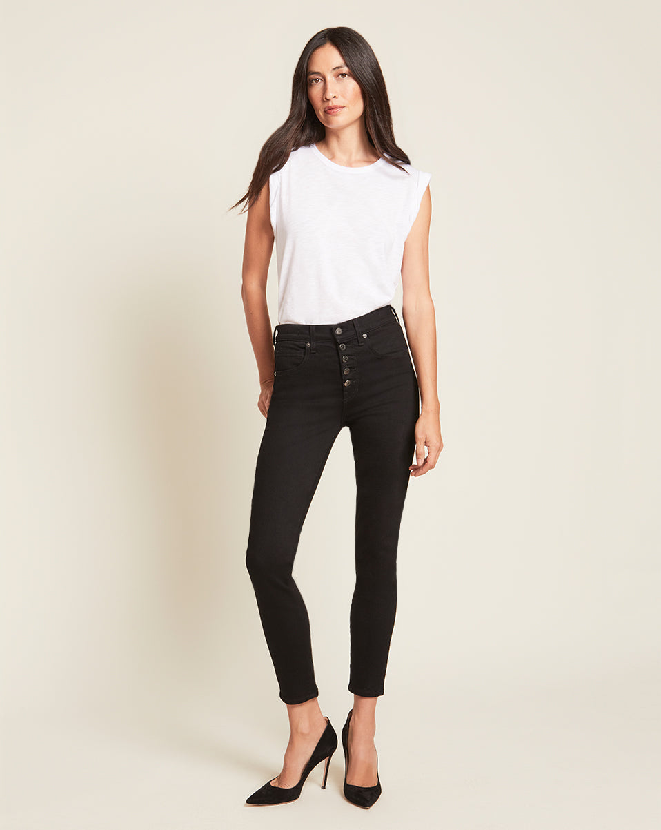 Debbie Ankle Crop Skinny Jean in Onyx
