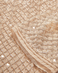 Novalie Beaded Top in Stone Khaki