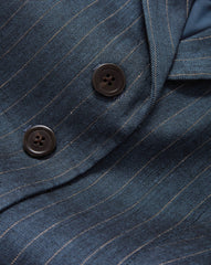 Benny Pinstripe Tailored Vest in Navy