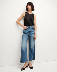 Sabrina Stretch-Silk Tank Top in Black