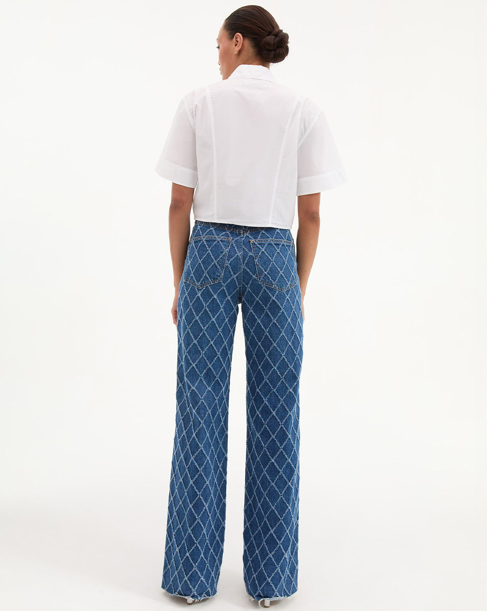 Claire Cropped Shirt in White