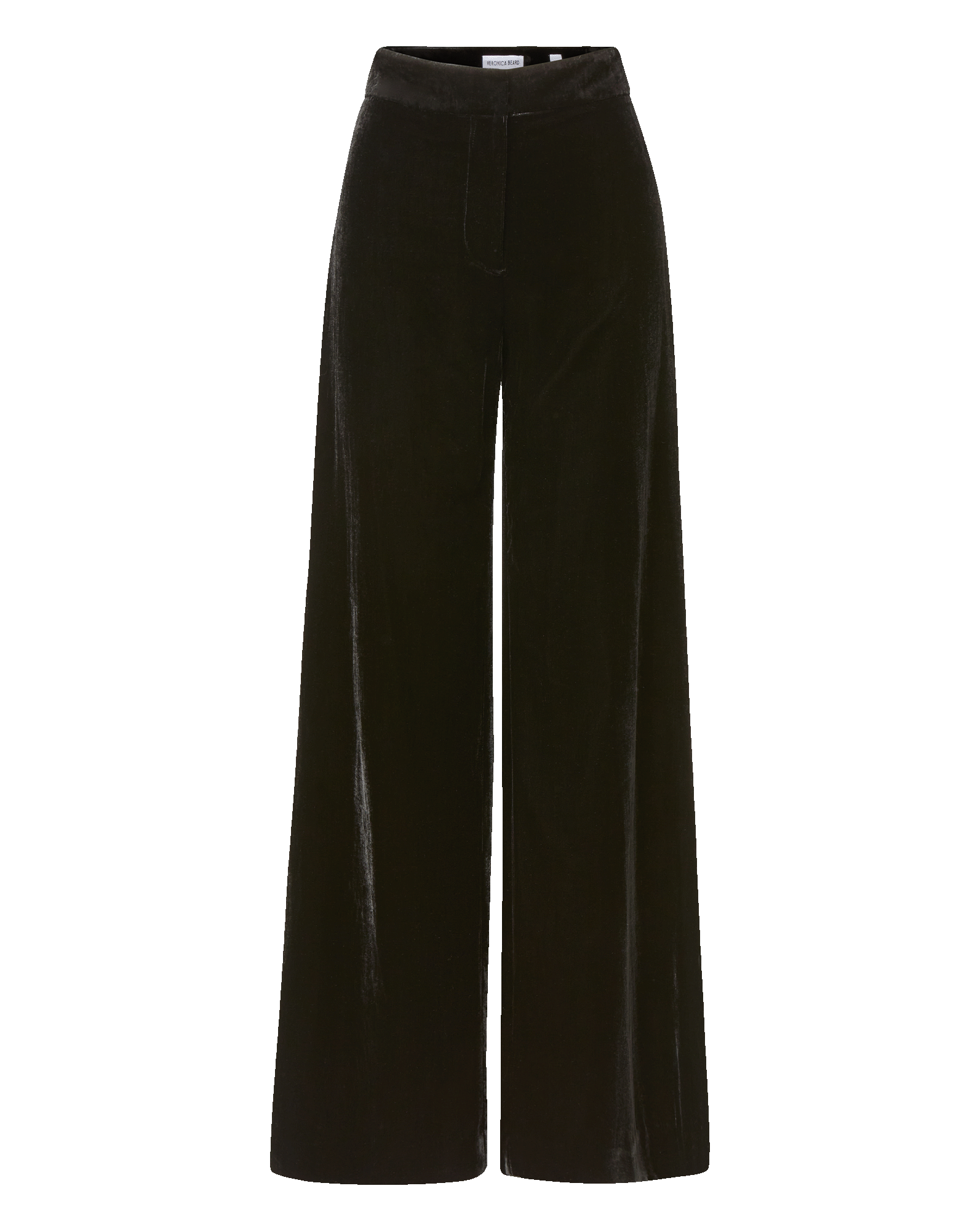 Alex Velvet Wide-Leg Pant in Black