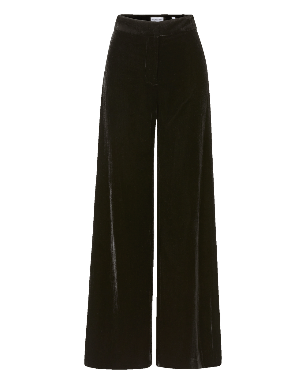 Alex Velvet Wide-Leg Pant in Black