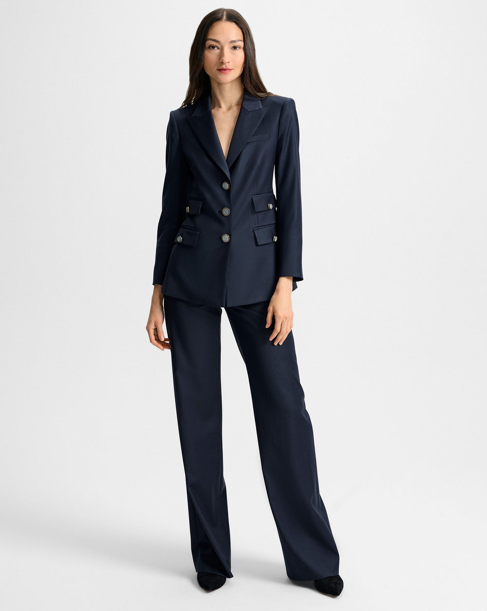 Eaton Wide-Leg Pant in Navy