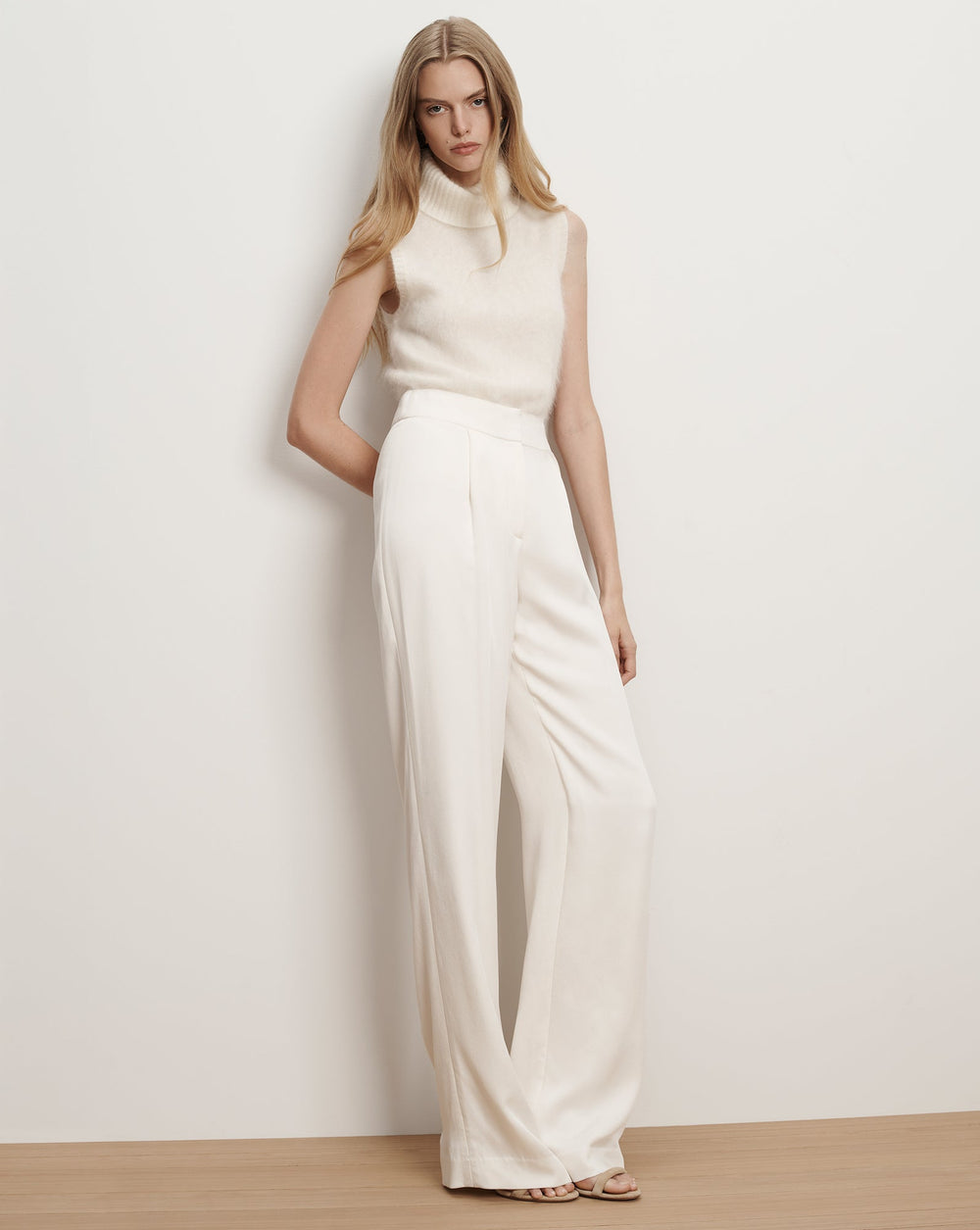 Robinne Wide-Leg Pant in Off-White Dove