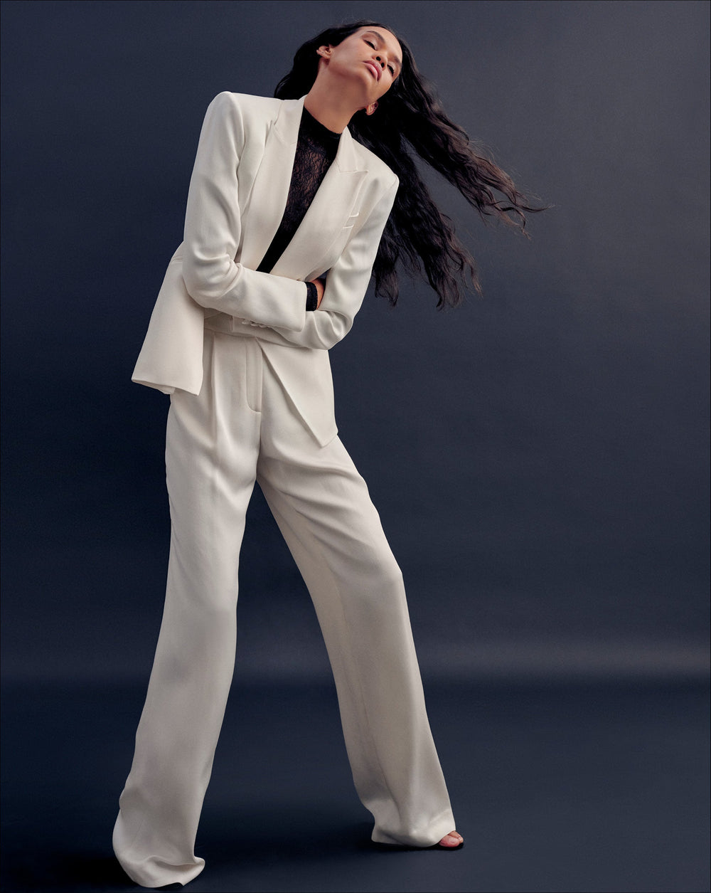 Robinne Wide-Leg Pant in Off-White Dove