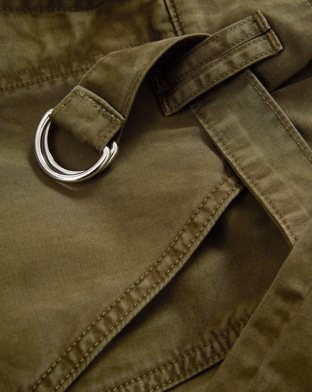 Damara Wide-Leg Cargo Pant in Khaki
