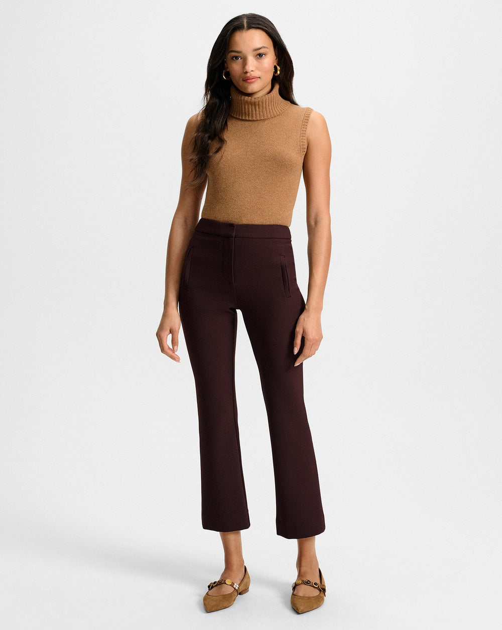Arte Kick-Flare Pant in Maroon Dark Currant