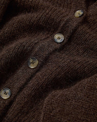 Gilmour Mohair Cardigan in Dark Brown