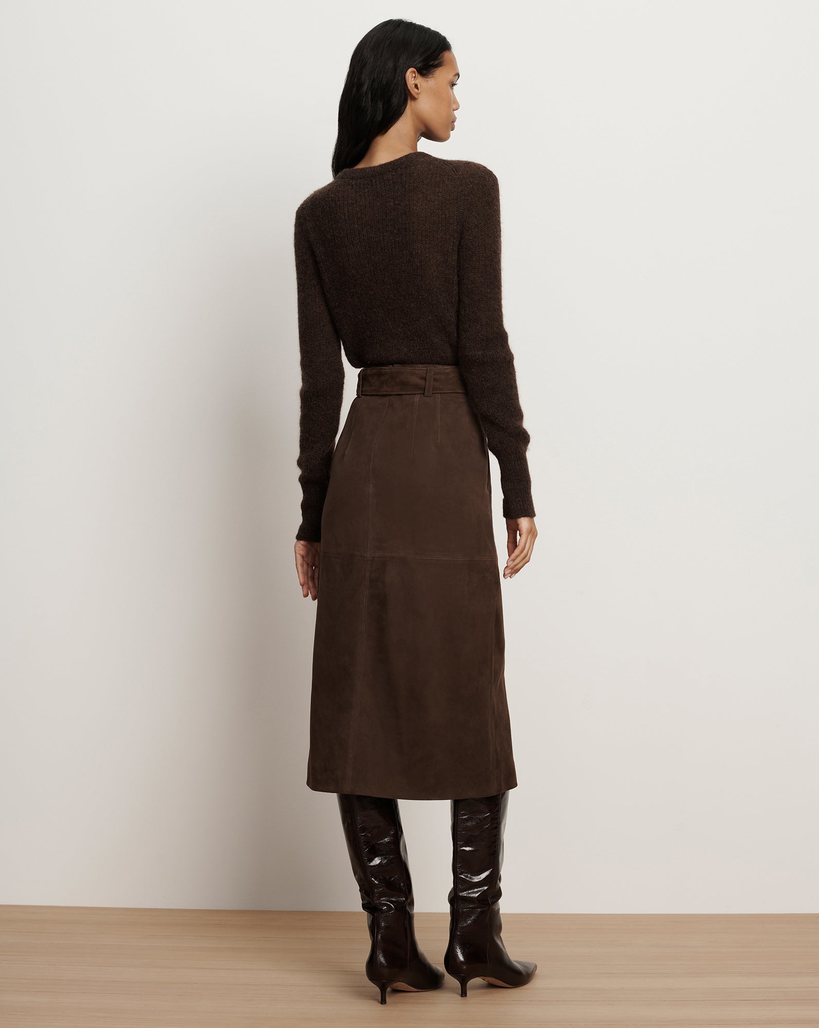 Gilmour Mohair Cardigan in Dark Brown