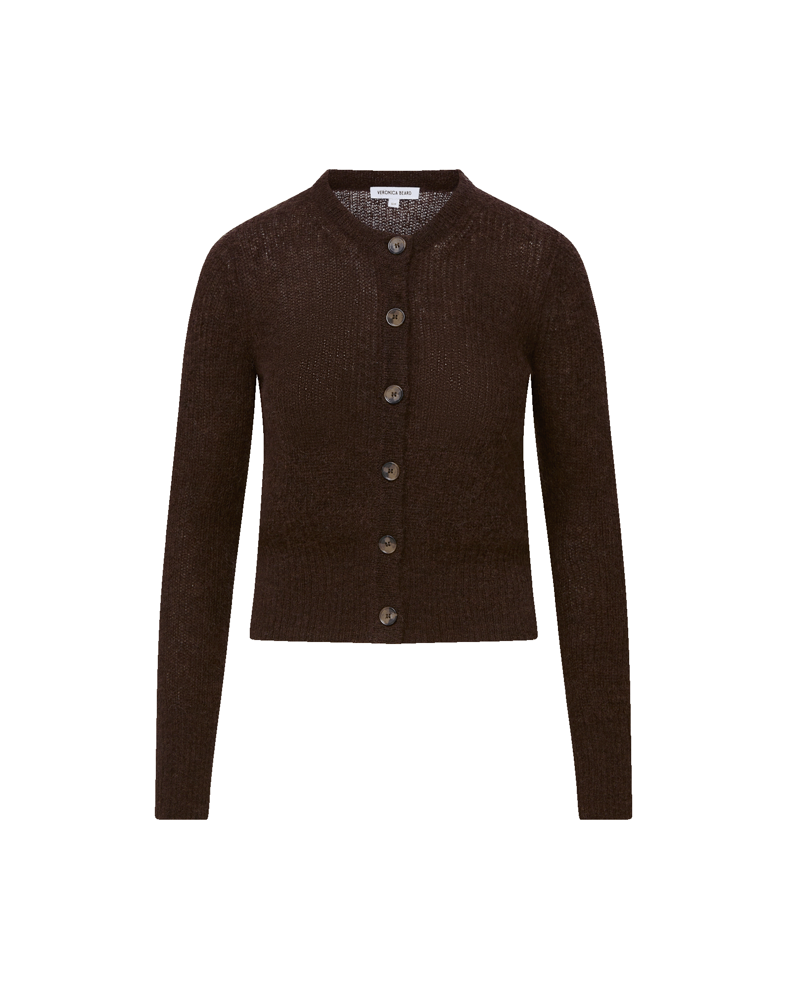 Gilmour Mohair Cardigan in Dark Brown