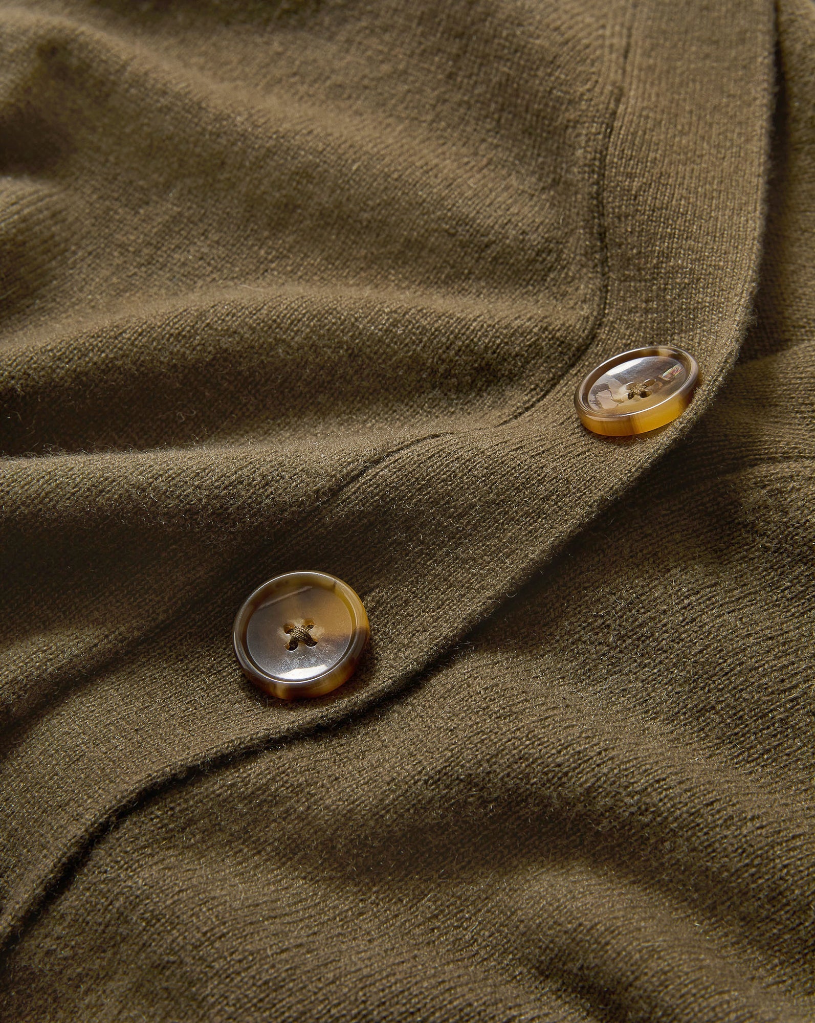 Solene Cashmere Cardigan in Green Cypress