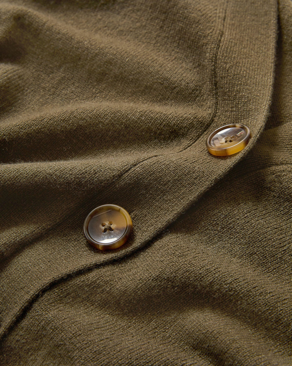Solene Cashmere Cardigan in Green Cypress
