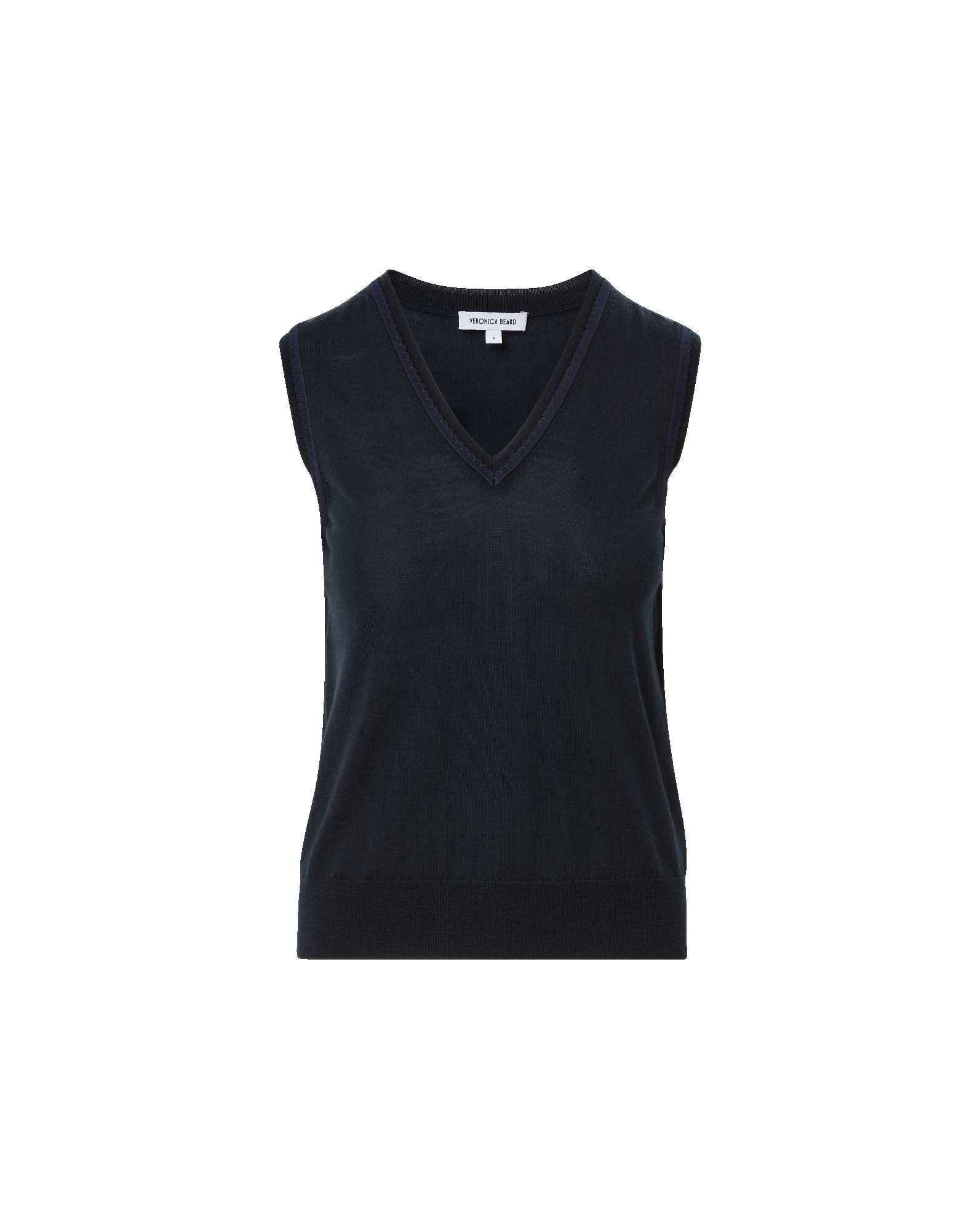 Milette Merino Wool Sweater Vest in Navy